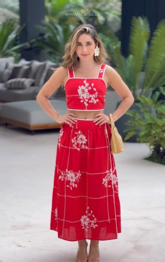 Conjunto "Carmesí Garden"