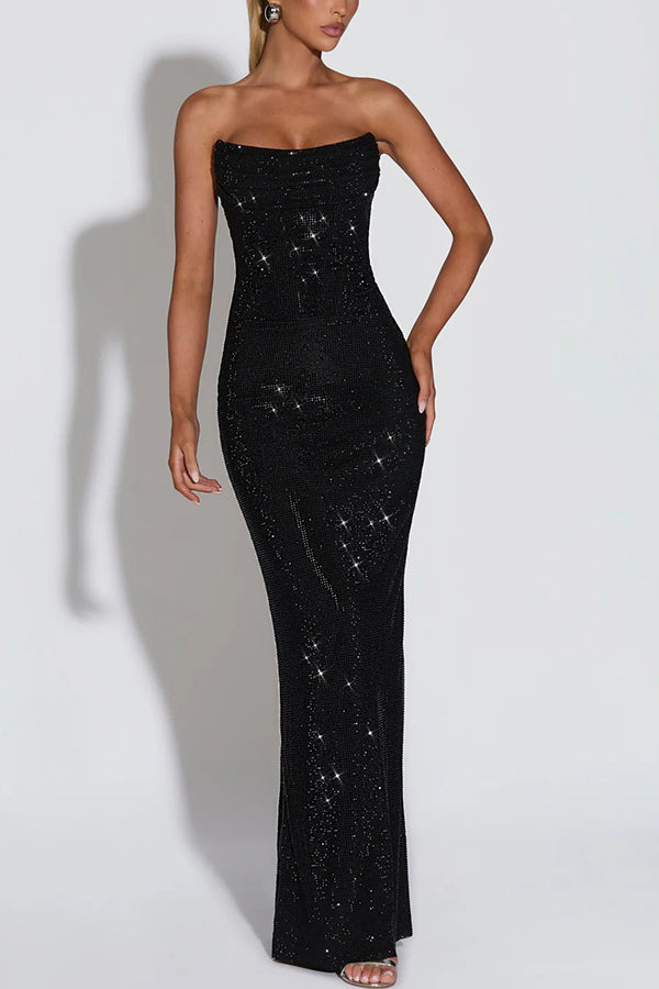 Vestido de Gala Strapless Cristal