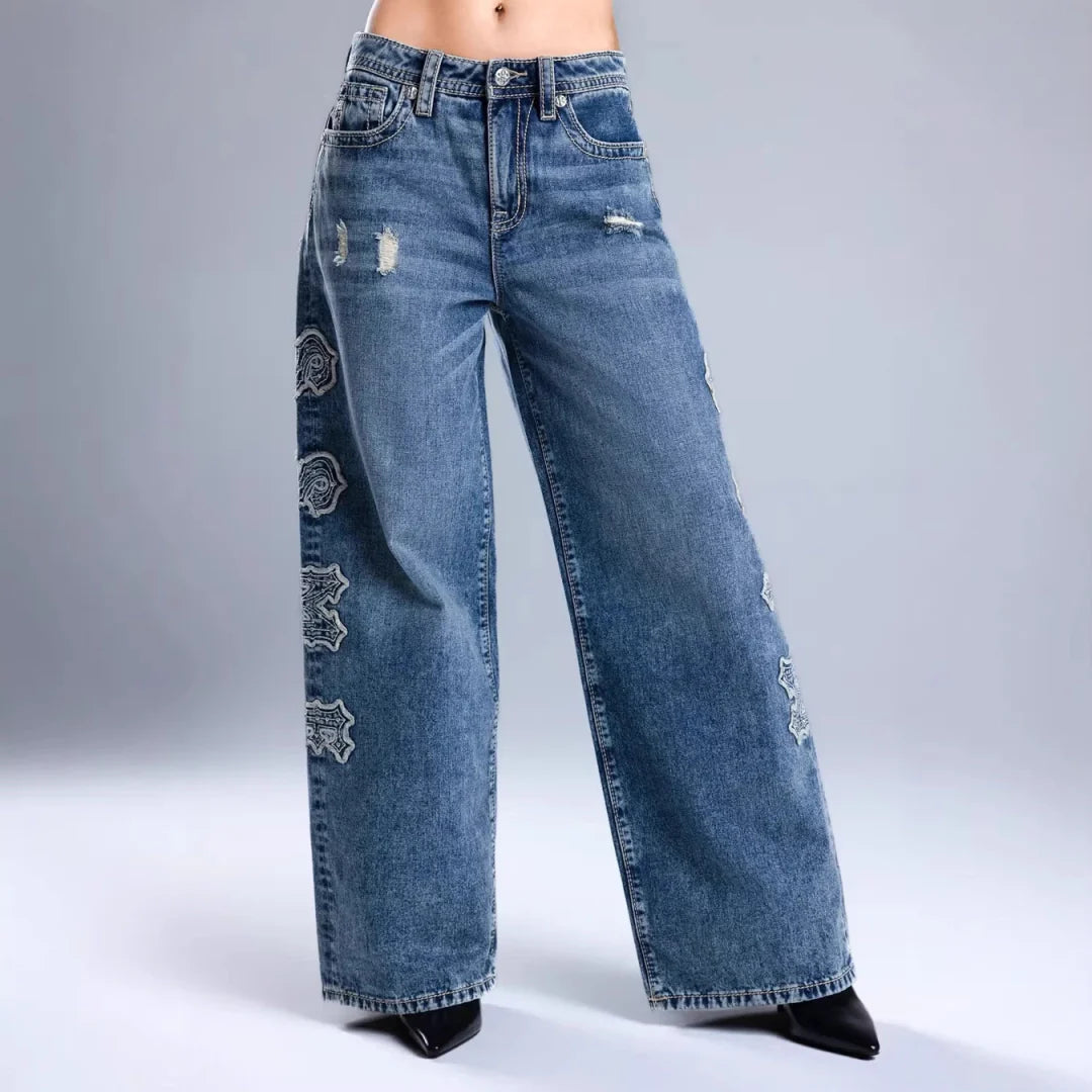 Vaqueros de Mezclilla Estilo Streetwear