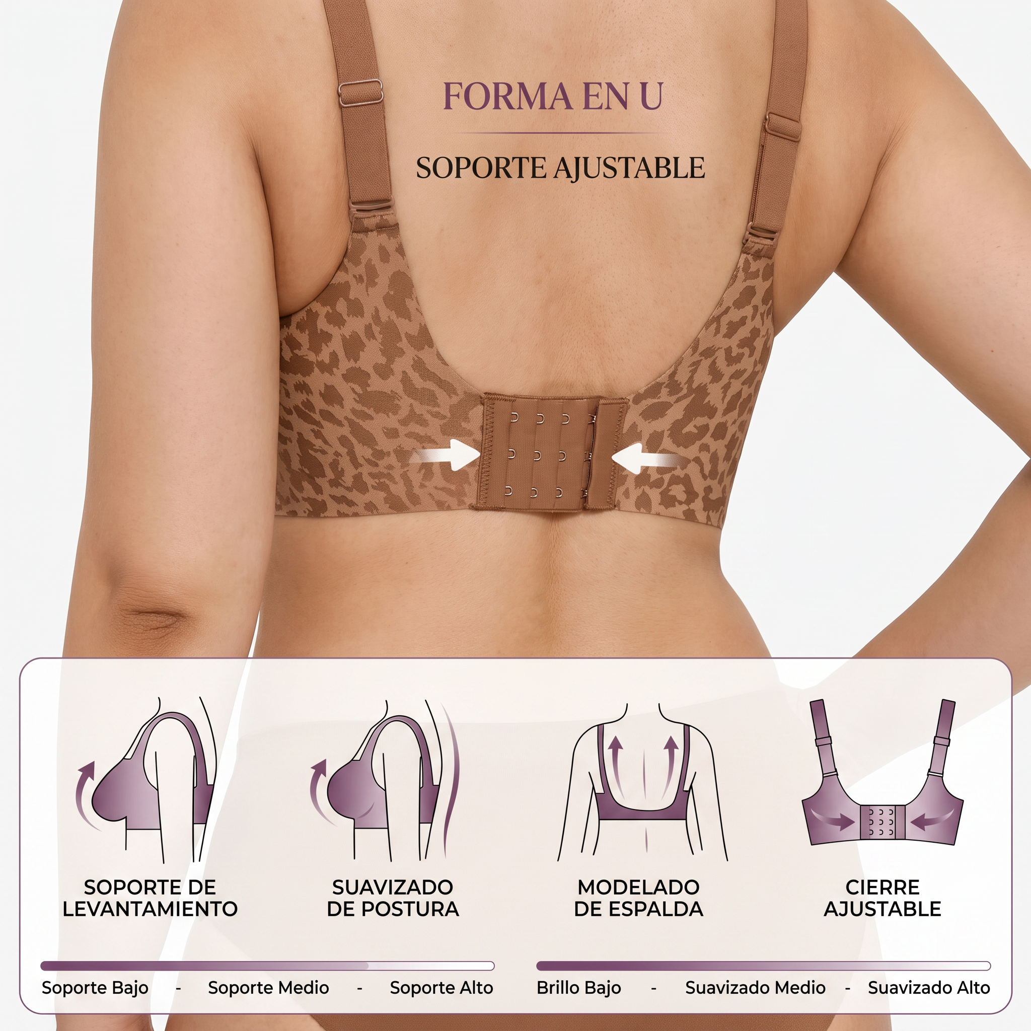 Sujetador Moldeador Sin Aros Zoey 4X2