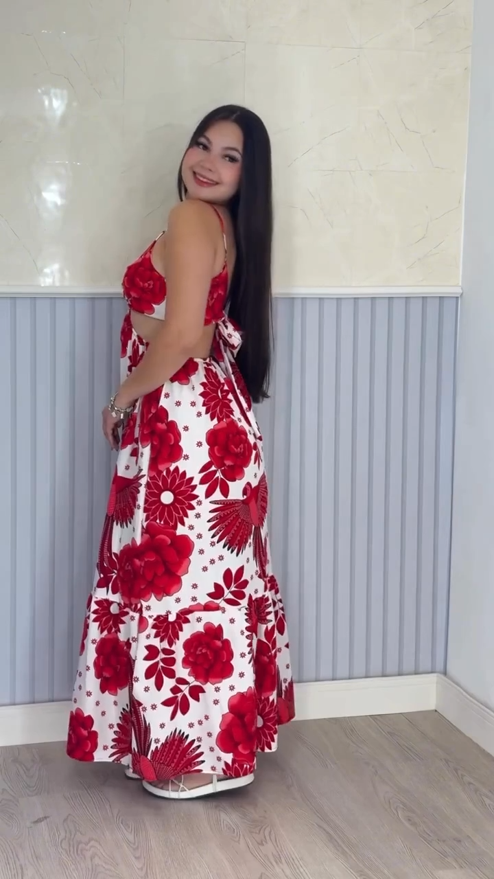 Vestido Maxi Estampado Mereida