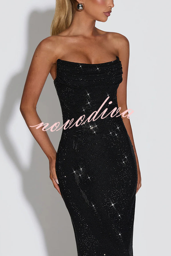 Vestido de Gala Strapless Cristal