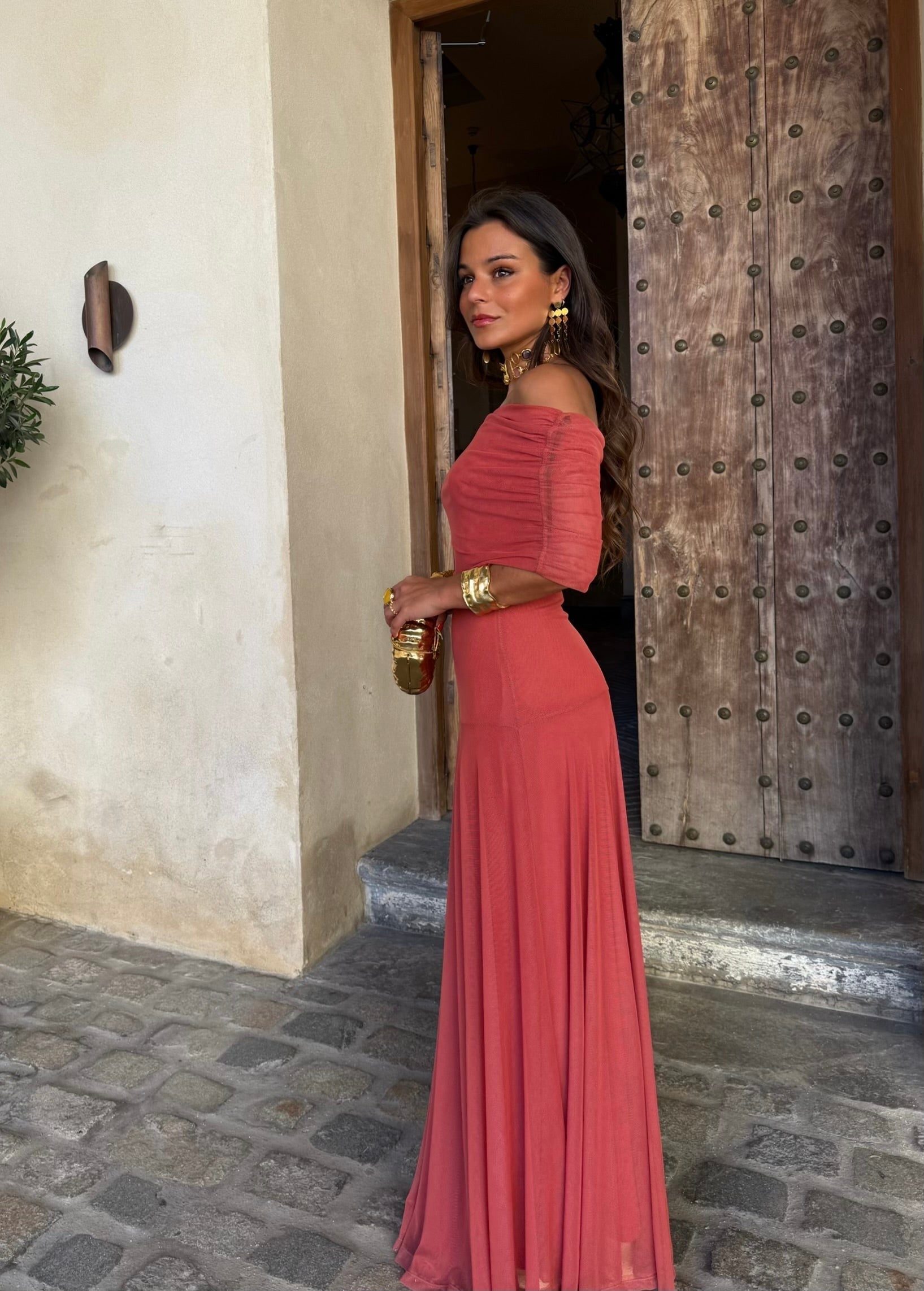Vestido Toledo Salmón