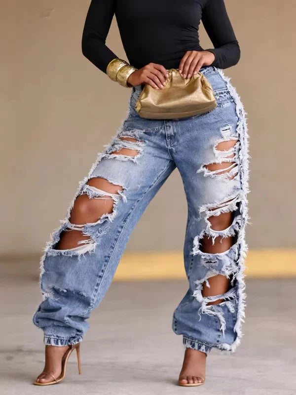 Jeans Oversize Estilo Destroyed