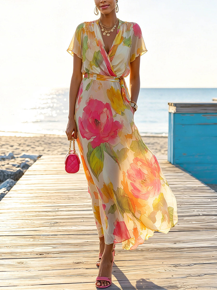 Botánica/Vestido Chic Pincelado