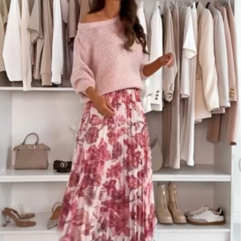 Conjunto de top y Falda Estampada Eren