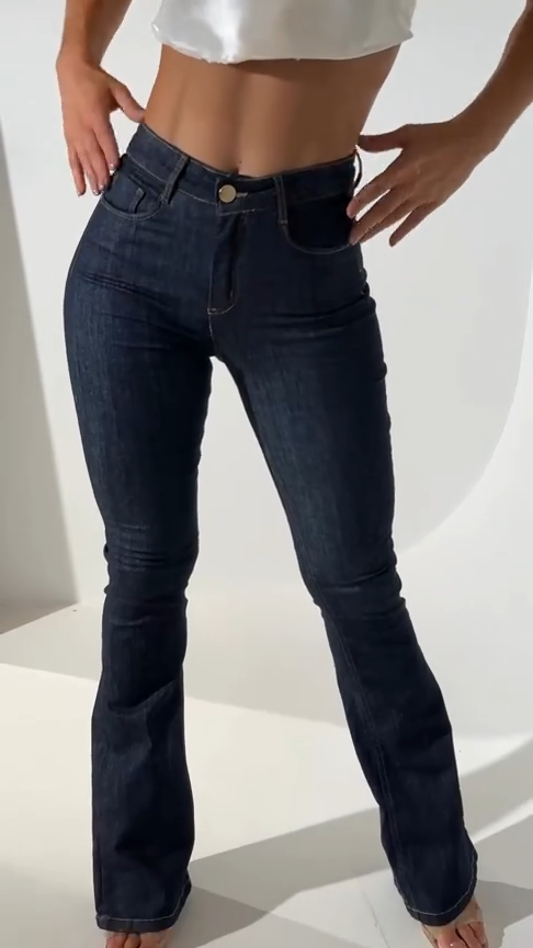 Jeans Flare Blue Indigo